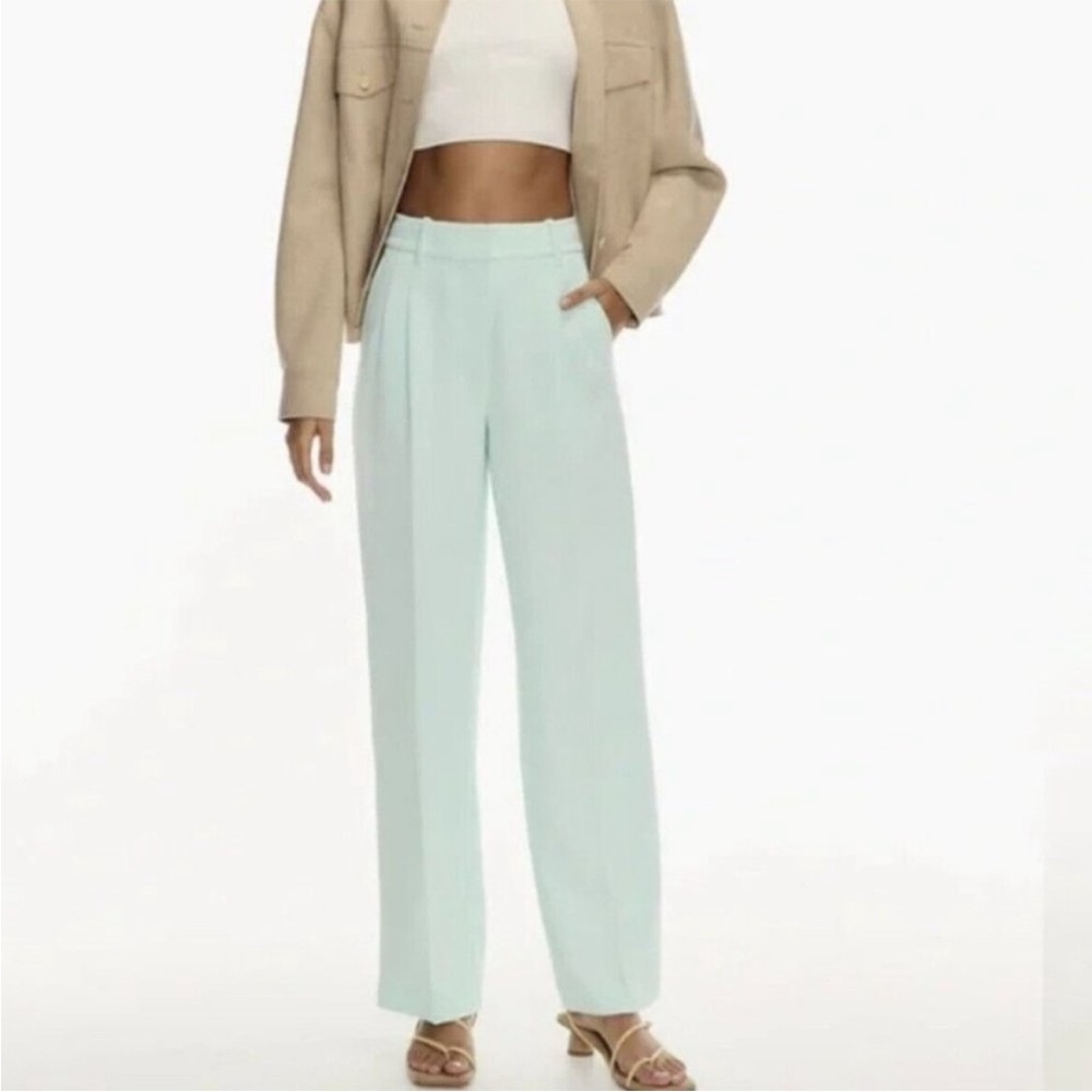 Aritzia Mint Wide-Leg Trousers